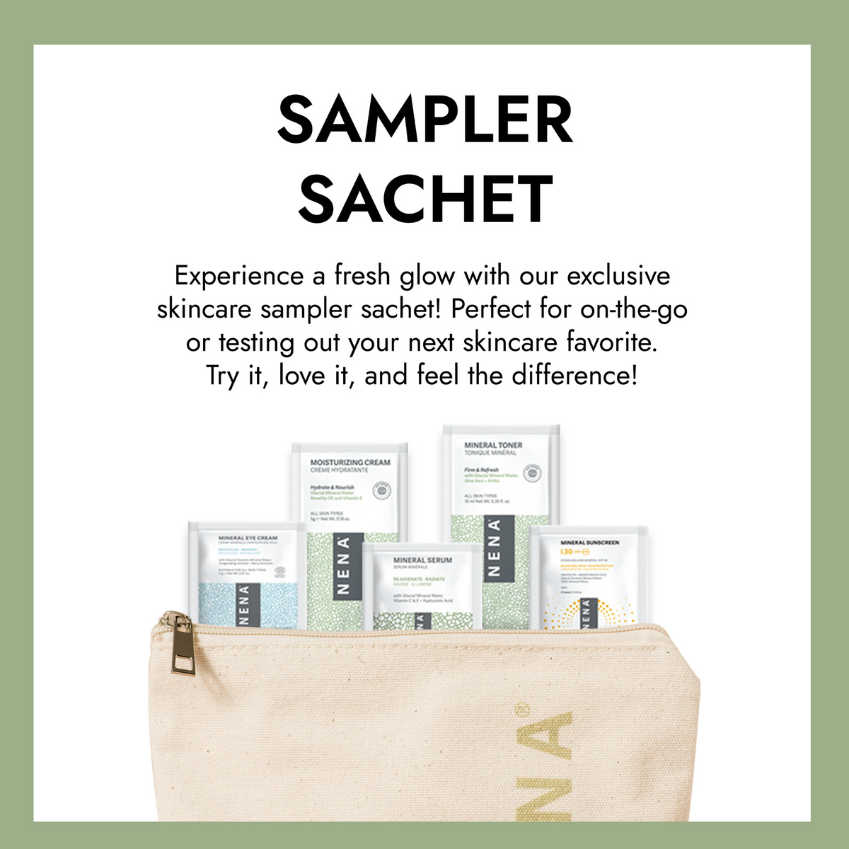 NENA Glacial Clay Skincare Essentials Kit in support of Canadian Women's Foundation - Samplers