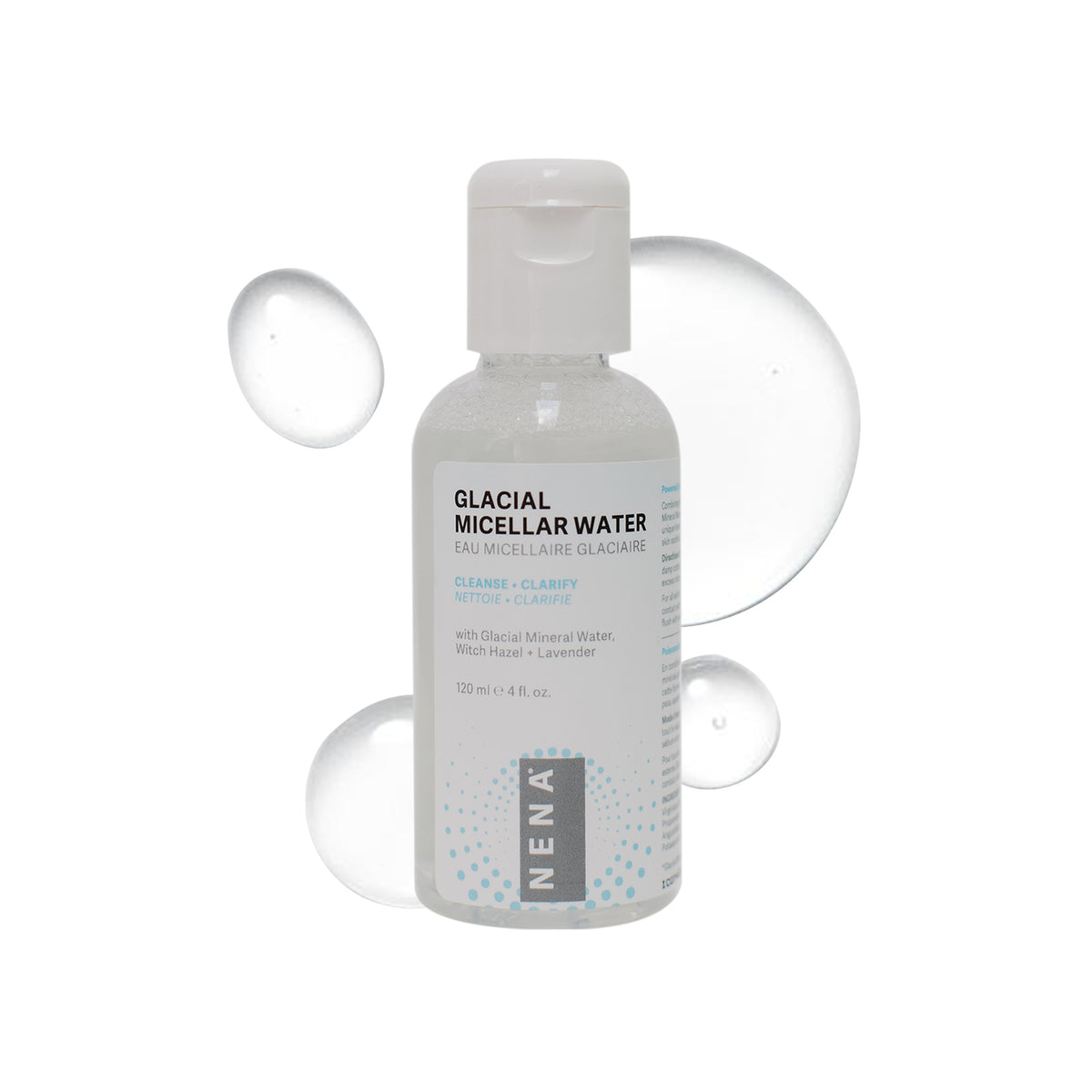 Gentle, Hypoallergenic Cleanser - NENA Glacial Clay Micellar Water with Glacial Mineral Water