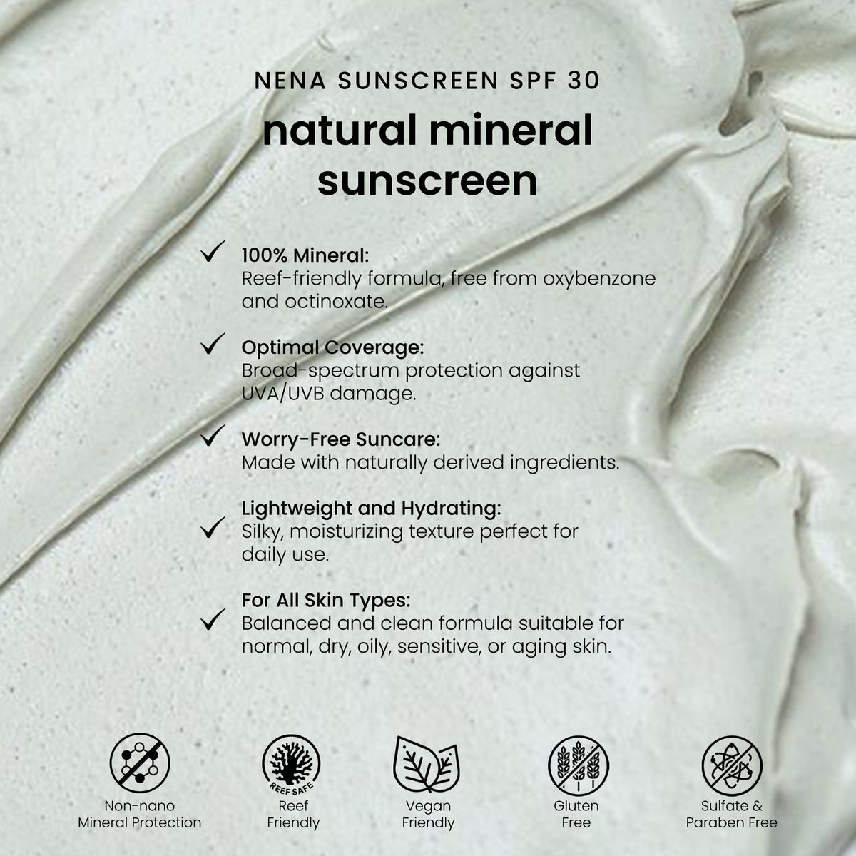 Benefits of NENA 100% Mineral Sunscreen 